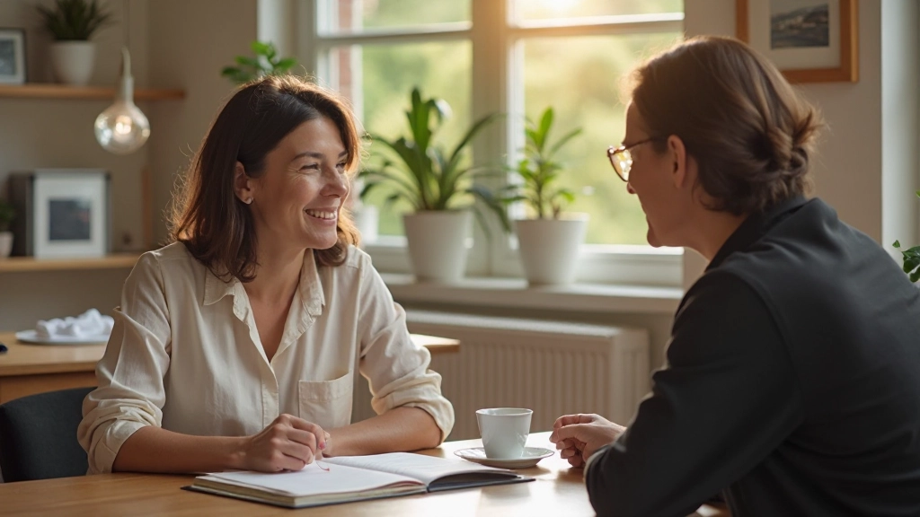 Coach und Klient bei einer intensiven Coaching-Sitzung