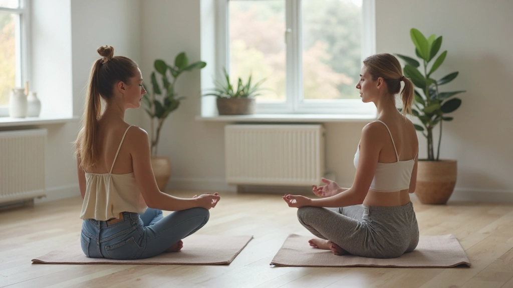 Gruppe von Menschen bei einer Meditationsübung im Workshop